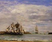 尤金 布丹 : Trouville, the Jettys, High Tide